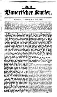 Bayerischer Kurier Donnerstag 5. März 1863