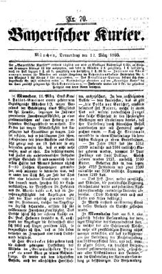 Bayerischer Kurier Donnerstag 12. März 1863