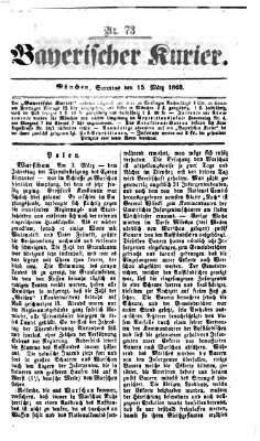 Bayerischer Kurier Sonntag 15. März 1863