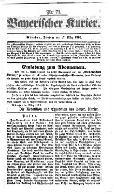 Bayerischer Kurier Dienstag 17. März 1863