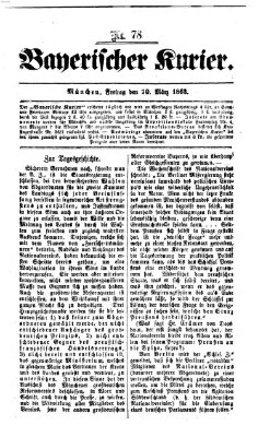 Bayerischer Kurier Freitag 20. März 1863