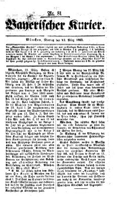 Bayerischer Kurier Montag 23. März 1863