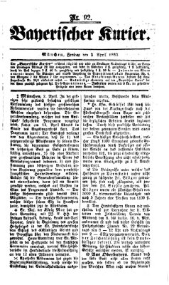 Bayerischer Kurier Freitag 3. April 1863