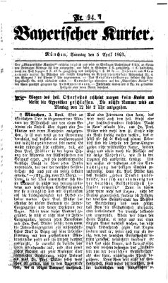 Bayerischer Kurier Sonntag 5. April 1863