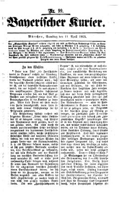 Bayerischer Kurier Samstag 11. April 1863