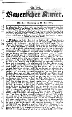 Bayerischer Kurier Donnerstag 16. April 1863