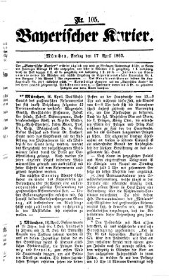 Bayerischer Kurier Freitag 17. April 1863