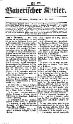 Bayerischer Kurier Samstag 2. Mai 1863