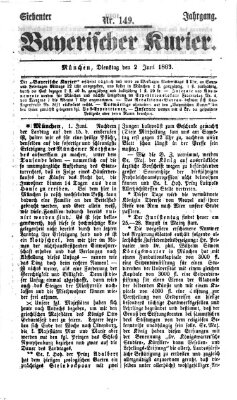 Bayerischer Kurier Dienstag 2. Juni 1863