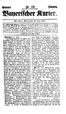 Bayerischer Kurier Montag 22. Juni 1863