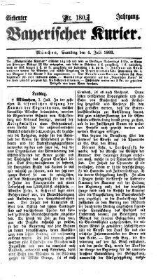 Bayerischer Kurier Samstag 4. Juli 1863