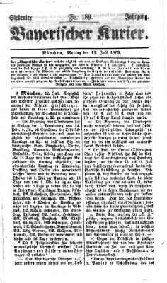 Bayerischer Kurier Montag 13. Juli 1863