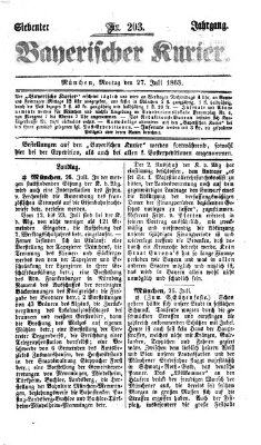 Bayerischer Kurier Montag 27. Juli 1863