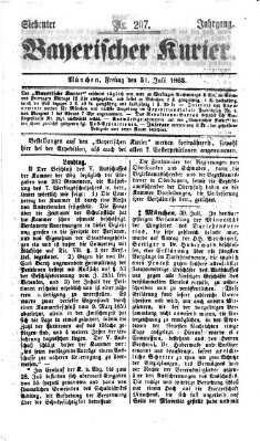 Bayerischer Kurier Freitag 31. Juli 1863