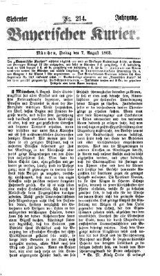 Bayerischer Kurier Freitag 7. August 1863