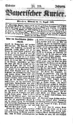 Bayerischer Kurier Mittwoch 12. August 1863