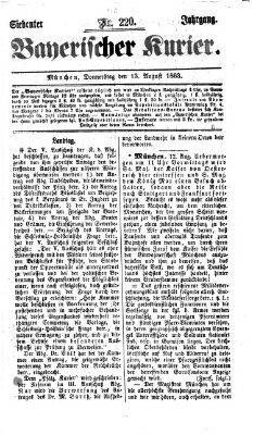 Bayerischer Kurier Donnerstag 13. August 1863