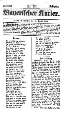 Bayerischer Kurier Samstag 15. August 1863