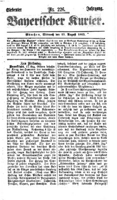 Bayerischer Kurier Mittwoch 19. August 1863