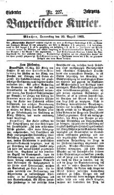 Bayerischer Kurier Donnerstag 20. August 1863