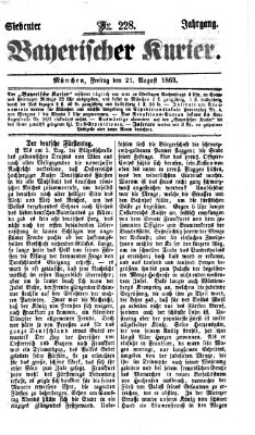 Bayerischer Kurier Freitag 21. August 1863