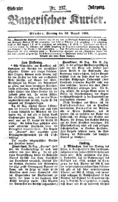 Bayerischer Kurier Sonntag 30. August 1863