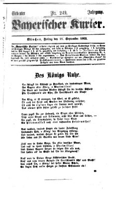 Bayerischer Kurier Freitag 11. September 1863