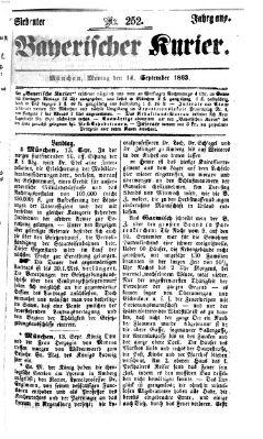 Bayerischer Kurier Montag 14. September 1863