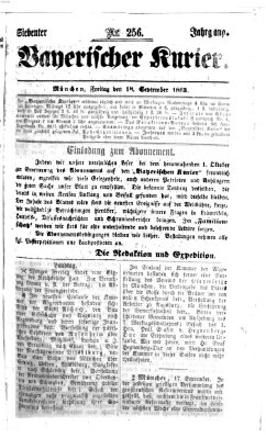 Bayerischer Kurier Freitag 18. September 1863