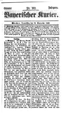 Bayerischer Kurier Donnerstag 24. September 1863