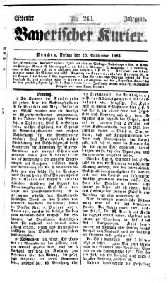 Bayerischer Kurier Freitag 25. September 1863