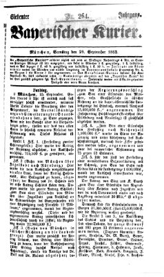 Bayerischer Kurier Samstag 26. September 1863