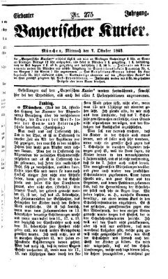 Bayerischer Kurier Mittwoch 7. Oktober 1863