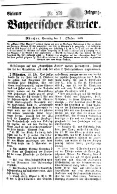 Bayerischer Kurier Sonntag 11. Oktober 1863