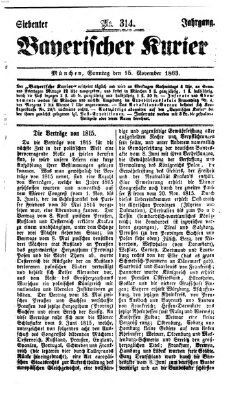 Bayerischer Kurier Sonntag 15. November 1863