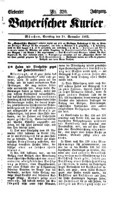 Bayerischer Kurier Samstag 21. November 1863