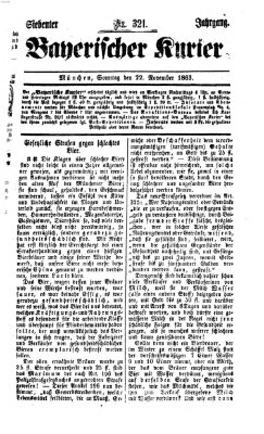 Bayerischer Kurier Sonntag 22. November 1863