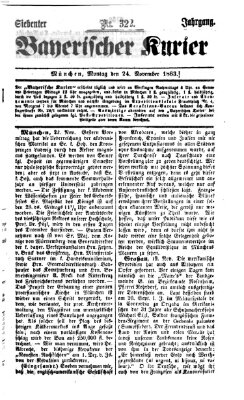 Bayerischer Kurier Montag 23. November 1863