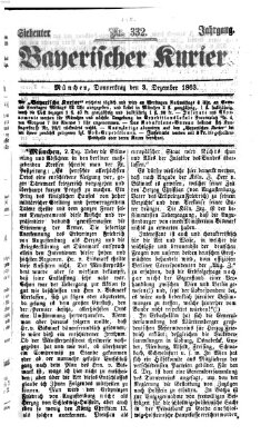 Bayerischer Kurier Donnerstag 3. Dezember 1863