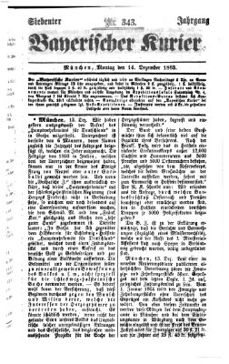 Bayerischer Kurier Montag 14. Dezember 1863