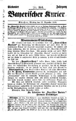 Bayerischer Kurier Dienstag 15. Dezember 1863