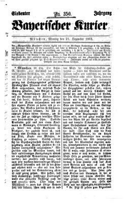 Bayerischer Kurier Montag 21. Dezember 1863