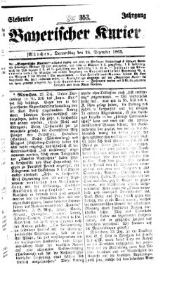 Bayerischer Kurier Donnerstag 24. Dezember 1863