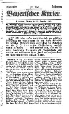 Bayerischer Kurier Dienstag 29. Dezember 1863