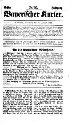 Bayerischer Kurier Donnerstag 21. Januar 1864