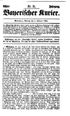 Bayerischer Kurier Montag 1. Februar 1864