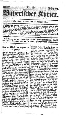 Bayerischer Kurier Mittwoch 10. Februar 1864