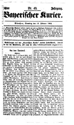 Bayerischer Kurier Samstag 13. Februar 1864