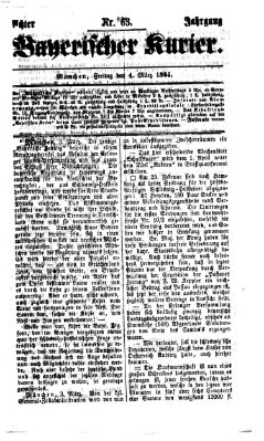 Bayerischer Kurier Freitag 4. März 1864