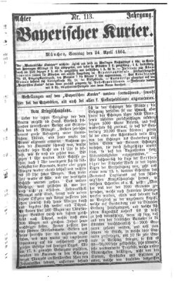 Bayerischer Kurier Sonntag 24. April 1864